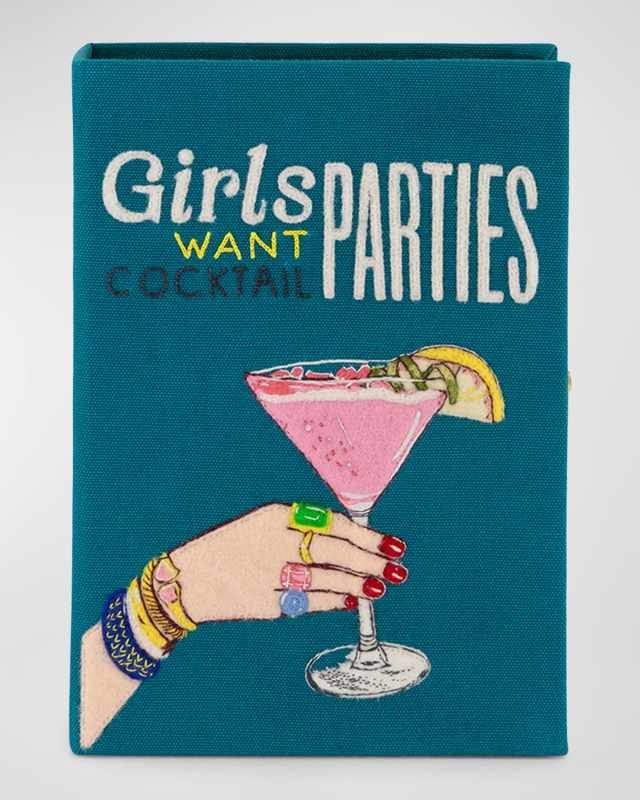 Girls Want Cocktail Parties Book Clutch Bag